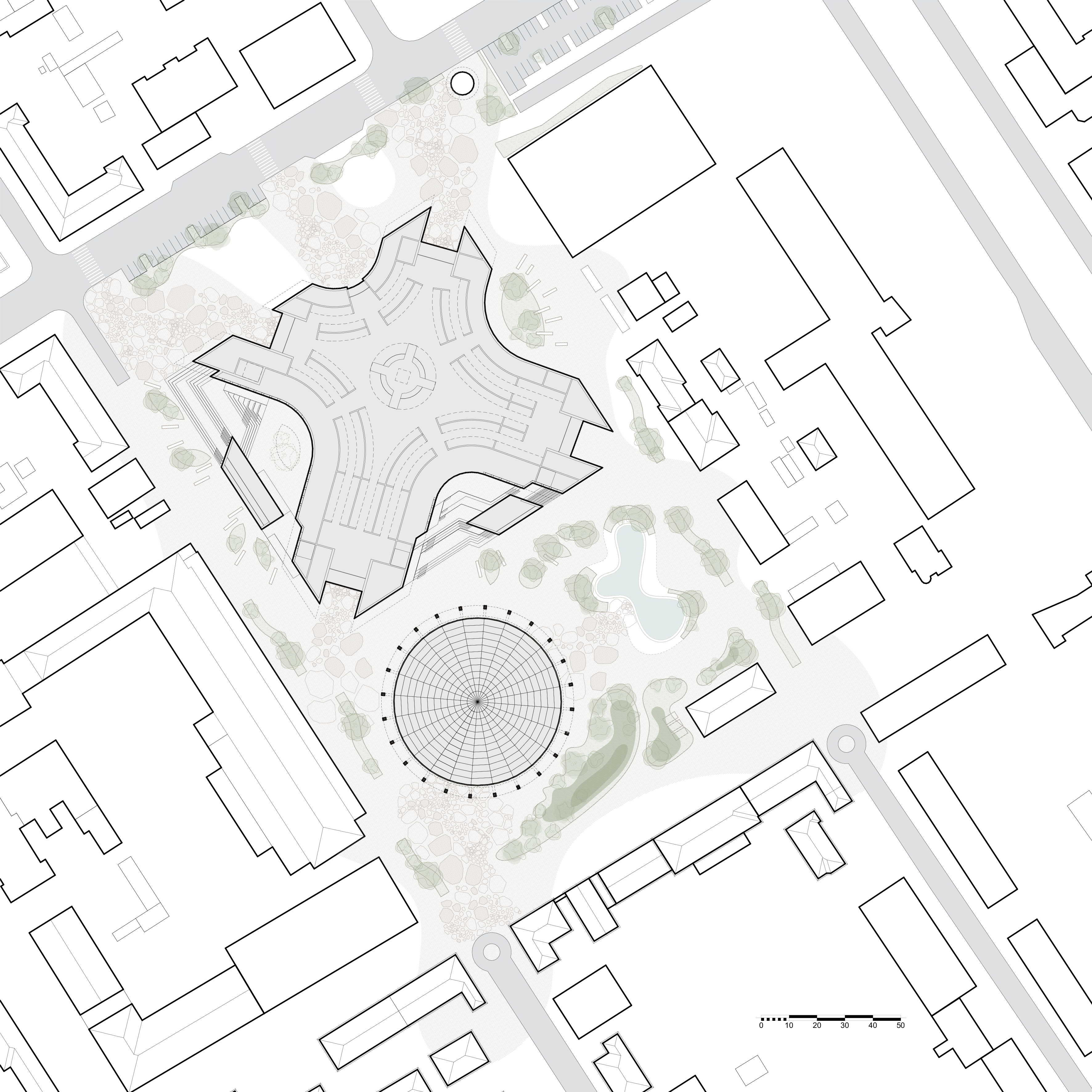 Site plan for The Dual Square, Brest, Belarus.